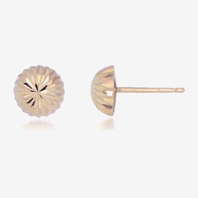 14K Gold 5mm Round Stud Earrings