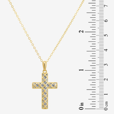 Womens Sterling Silver Cross Pendant Necklace