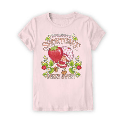 Little & Big Girls Strawberry Shortcake Round Neck Short Sleeve Graphic T-Shirt