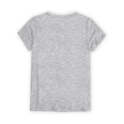 Little & Big Girls Round Neck Short Sleeve Stitch Graphic T-Shirt