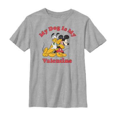 Disney Collection Little & Big Boys Crew Neck Short Sleeve Mickey and Friends Graphic T-Shirt
