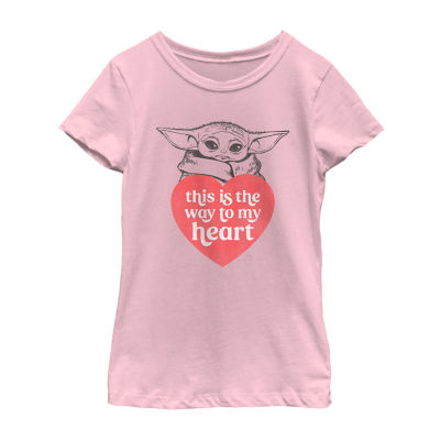 Disney Collection Little & Big Girls Crew Neck Short Sleeve Star Wars Graphic T-Shirt