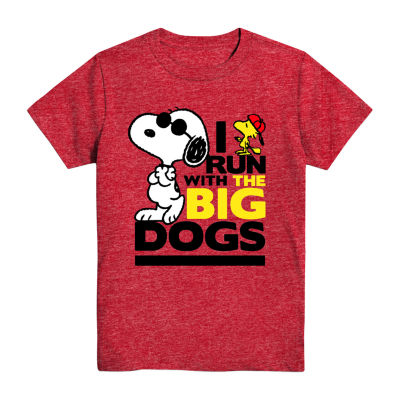 Little & Big Boys Crew Neck Short Sleeve Snoopy Graphic T-Shirt