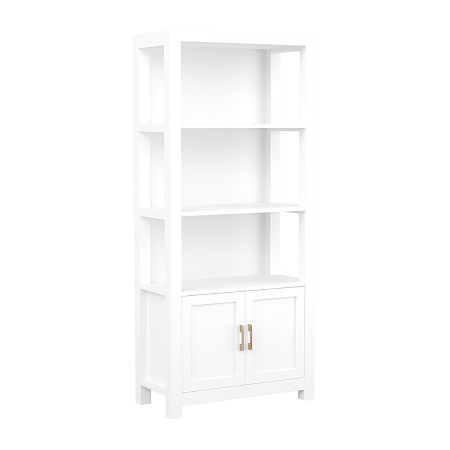 Martha Stewart Hutton 4-Shelf Bookcase, One Size, White