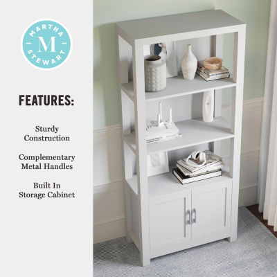 Martha Stewart Hutton 4-Shelf Bookcase