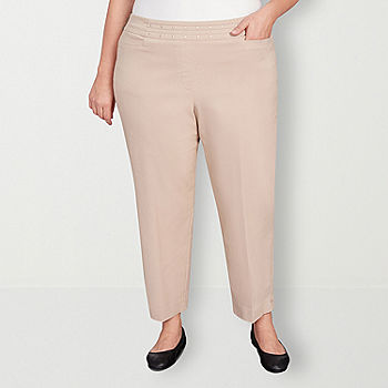 Alfred Dunner Neutral Territory Womens Mid Rise Comfort Waistband Straight  Flat Front Pant - JCPenney