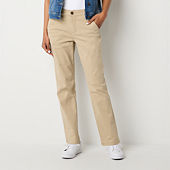 St. John's Bay Women's Relaxed Fit Girl Friend Chino Pant