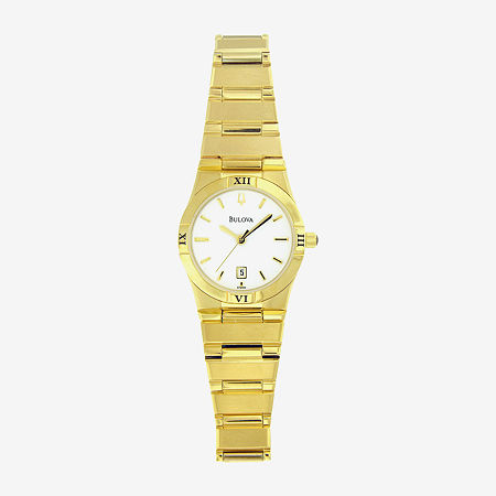 Bulova Womens Gold Tone Stainless Steel Bracelet Watch 97m100, One Size