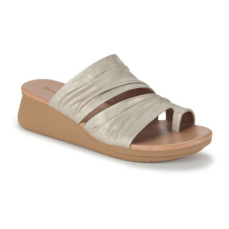 Baretraps Womens Venus Slide Sandals, 10 Medium, Beige