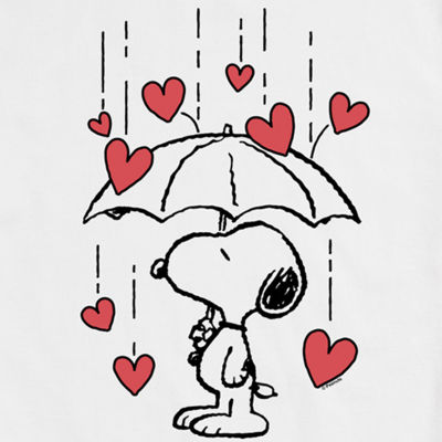 Womens Juniors Crew Neck Short Sleeve Regular Fit Peanuts Snoopy Graphic T-Shirt