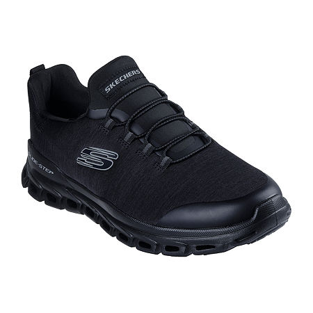 Skechers Mens Glidestep Slip-On Walking Shoes Wide Width, 9 Wide, Black