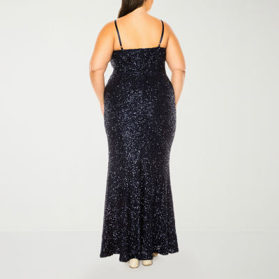 B. Smart Womens Juniors Plus Sleeveless Sequin Bodycon Dress