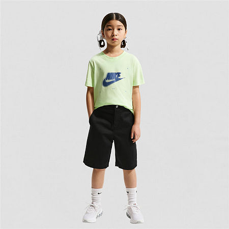 Nike Big Kid Unisex Crew Neck Short Sleeve Regular Fit Graphic T-Shirt, Small, Green