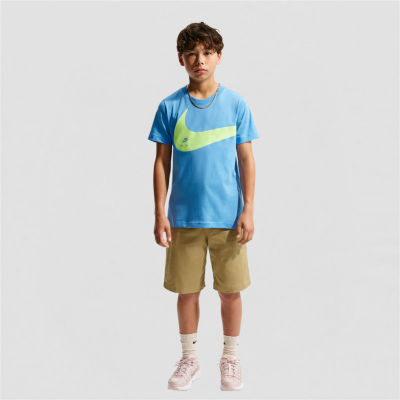 Nike Club Big Kid Unisex Crew Neck Short Sleeve Regular Fit Graphic T-Shirt