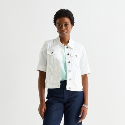 St. John's Bay Womens Denim Lightweight Jacket - JCPenney