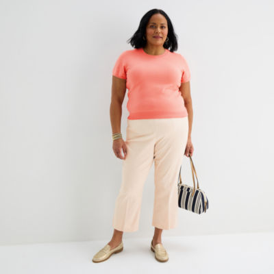 Liz Claiborne Lisa Womens Plus Flare Cropped Pant - JCPenney