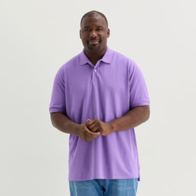 St. John's Bay Premium Stretch Big and Tall Mens Classic Fit Short Sleeve Polo Shirt