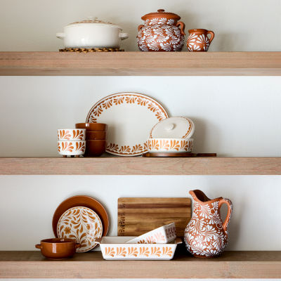 Jenny Martinez Decorative Clay Serving Pitcher, Color: Brown