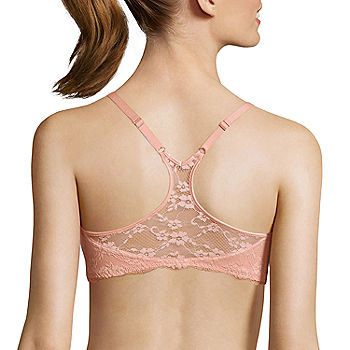 Maidenform One Fab Fit® Lace Plunge Racerback Underwire Full Coverage  Bra-07112, Color: Boho Sheer Pink - JCPenney