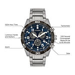 Citizen Brycen Mens Chronograph Silver Tone Bracelet Watch Bl5558-58l