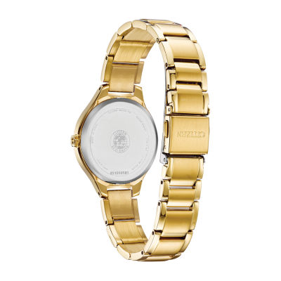 Citizen Corso Womens Diamond Accent Gold Tone Stainless Steel Bracelet Watch Fe2102-55a