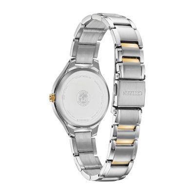 Citizen Corso Womens Diamond Accent Two Tone Stainless Steel Bracelet Watch Fe2104-50a