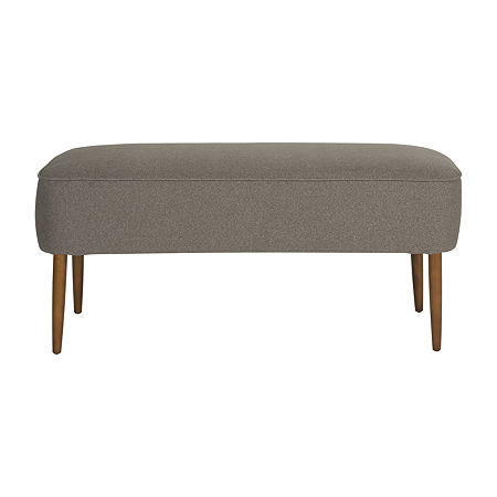 Levi Accents Upholstered Bench, One Size, Gray