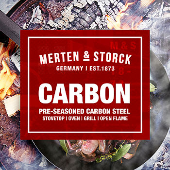Merten & Storck Pre-Seasoned Carbon Steel Induction 8 Frying Pan Skillet,  Oven