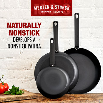 Merten & Storck Pre-Seasoned Carbon Steel Black Frying Pan, 10
