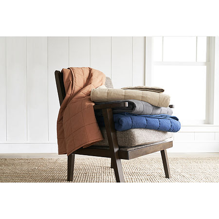 Linden Street Quilted Throw, One Size, Beige