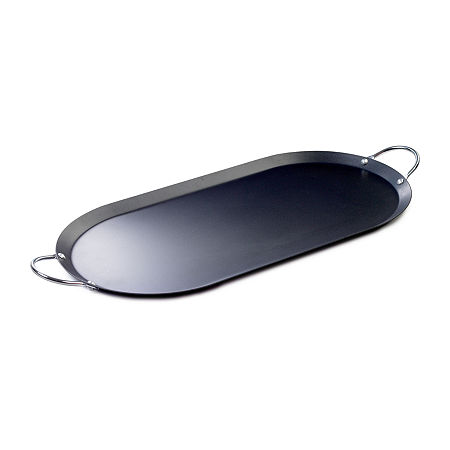 IMUSA Steel 17 Oval Comal Griddle, One Size, Black