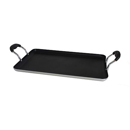 IMUSA 17X10 Double Burner Griddle, One Size, Black