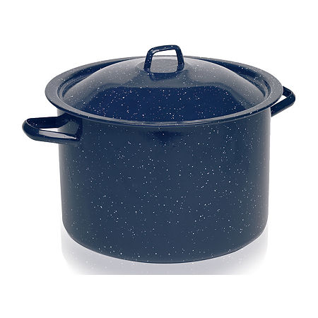 IMUSA Enamel Steel 4-Qt. Stockpot with Lid, One Size, Blue