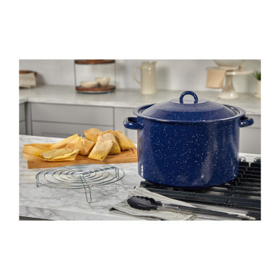 IMUSA Enamel 21-qt. Stockpot with Steamer and Rack