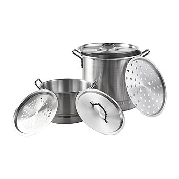 IMUSA 2-pc. Aluminum Steamer Set with Lids, Color: Silver - JCPenney