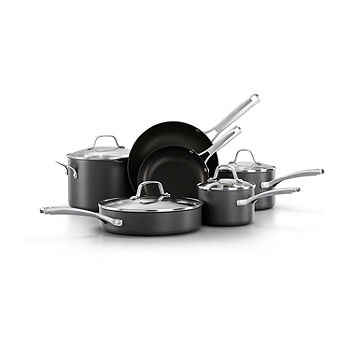 Select by Calphalon Hard-Anodized Nonstick Pots and Pans, 14-Piece Cookware  Set in Black 