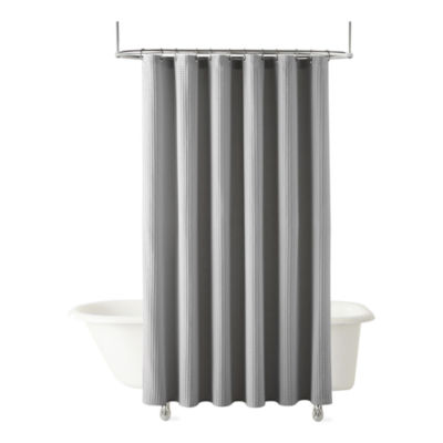 Fieldcrest Gray Waffle Shower Curtain