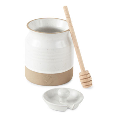 Linden Street Stoneware Honey Pot