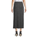 Liz Claiborne Womens Mid Rise Maxi Skirt, Color: Black - JCPenney