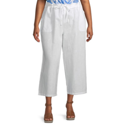 Liz Claiborne Mid Rise Plus Cropped Pants - JCPenney