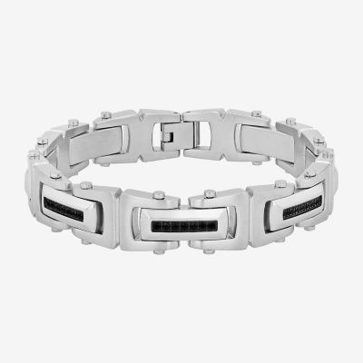 Stainless Steel 8 1/2 Inch Solid Link Link Bracelet