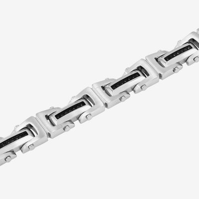 Stainless Steel 8 1/2 Inch Solid Link Link Bracelet