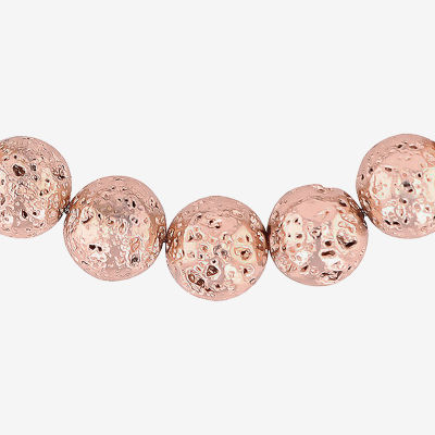 Mens Lava Bead Beaded Bracelet