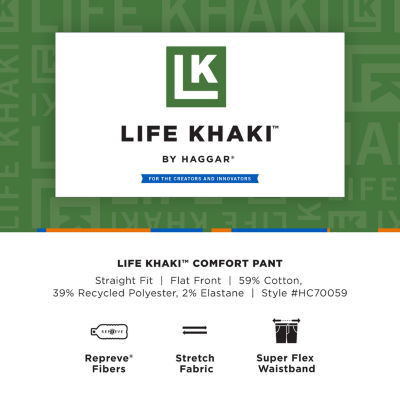 Haggar® LIFE KHAKI™ Straight Fit Comfort Chino