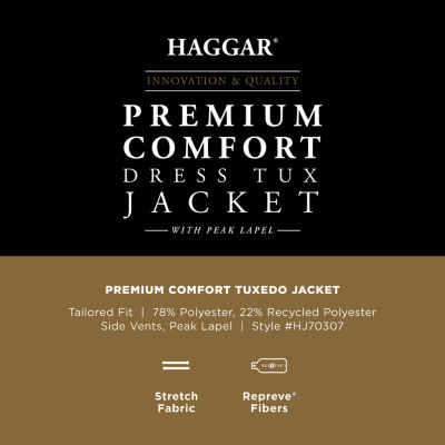 Haggar Premium Comfort Tailored Fit Tuxedo Jacket with Peak Lapel
