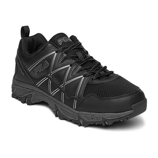 FILA Mens At Peake 24 Trail Walking Shoes Wide Width, Color: Black Gray ...