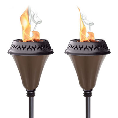 Deco Window Set Of 2 60" Large Flame Snuffer & Fiberglass Wick For Outdoor Backyard Deck Patio Decoration Torch