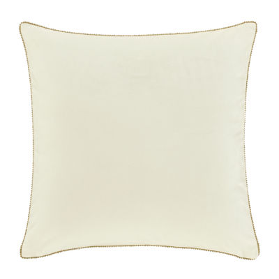 Queen Street Nicolas Winter White Embellished Square Throw Pillow