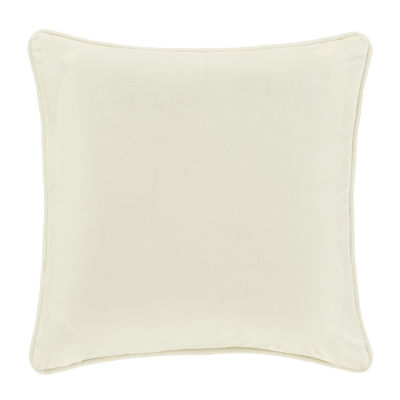 Queen Street Nicolas Winter White Embellished Square Throw Pillow