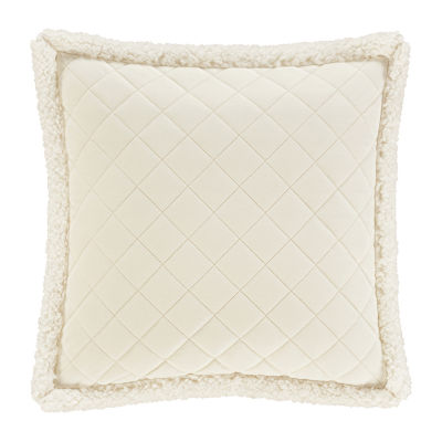 Queen Street Cozy Winter White Square Throw Pillows